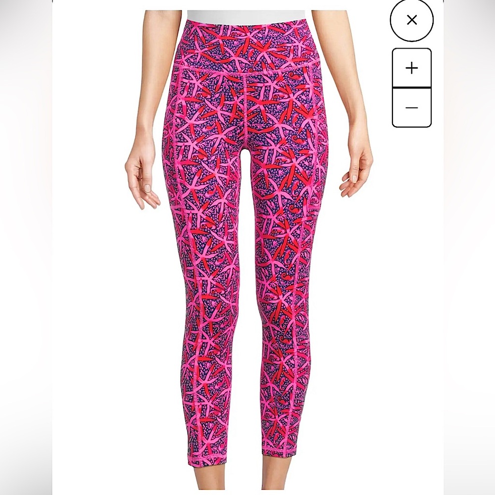 NEW Lilly Pulitzer Weekender High Rise Midi Luxletic Leggings Passion Fruit Pink